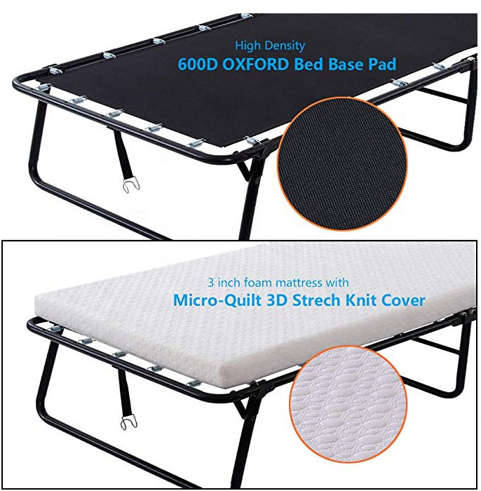 Upgrade Your Sleeping Arrangements with Portable Home Hotel Folding Bed and Mattress