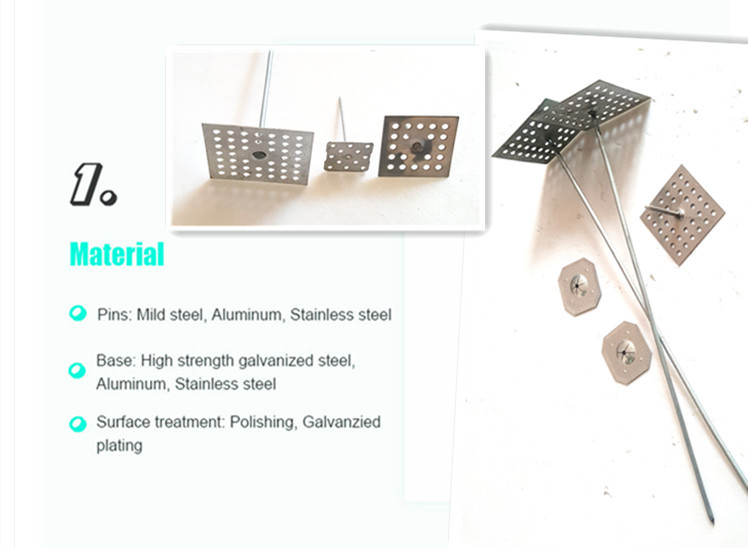 HVAC System Fitting Glass Wool Aluminium Perforated Base Insulation Hangers