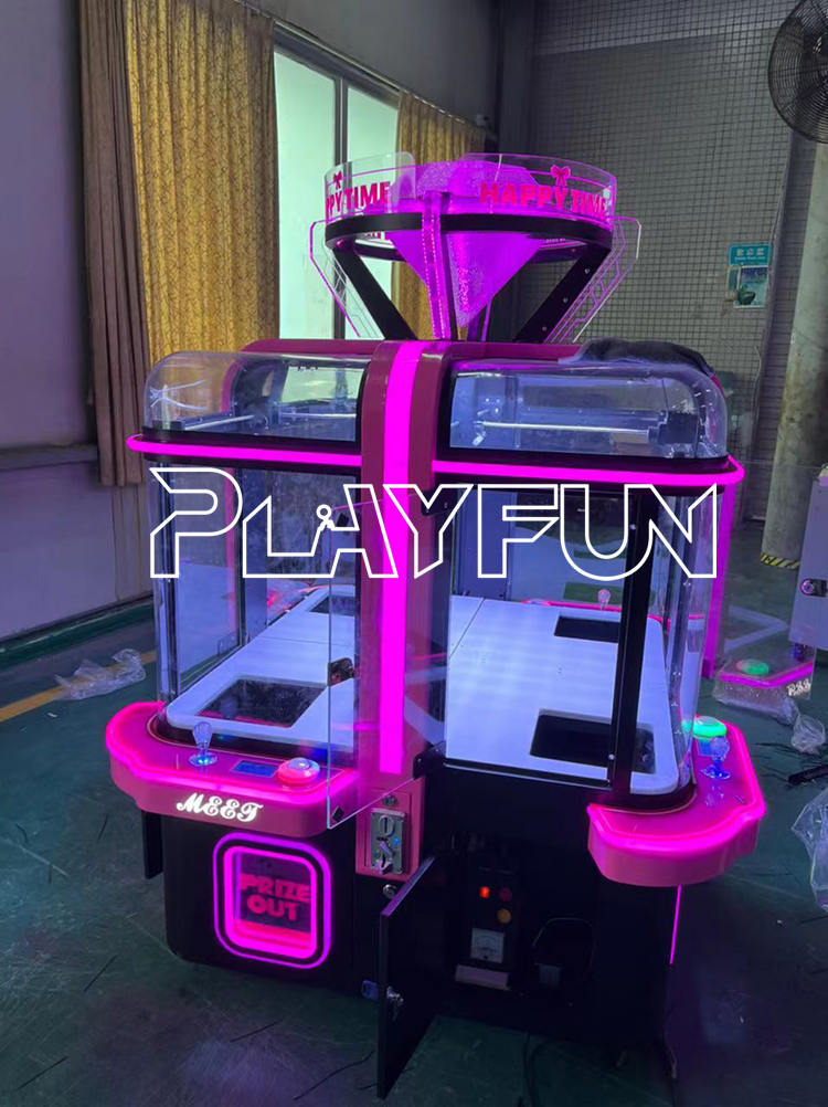 4 Players Bill Acceptor Full Metal Gift Toy Taxi Doll Catcher Black Claw Crane Game Prize Vending Machine for Sale