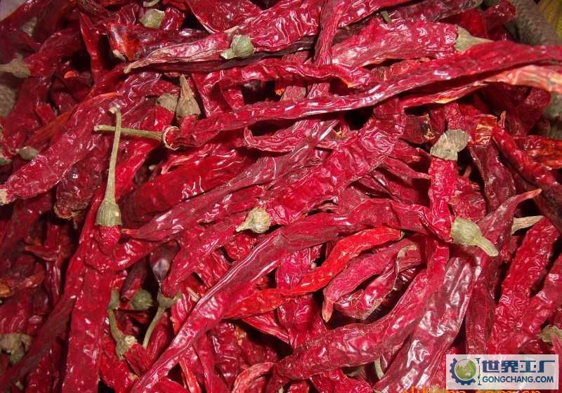 Anhydrous Xian Chilli Edible Dehydrating Cayenne Peppers Stemmed