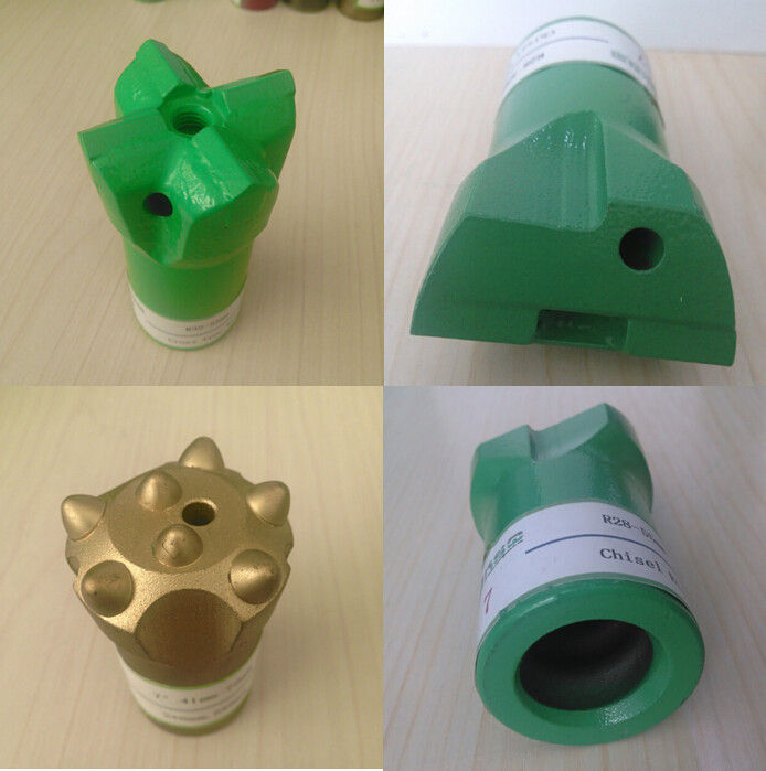 Mining / Tunneling / Construction Chisel Bits Thread Steel Cross Type