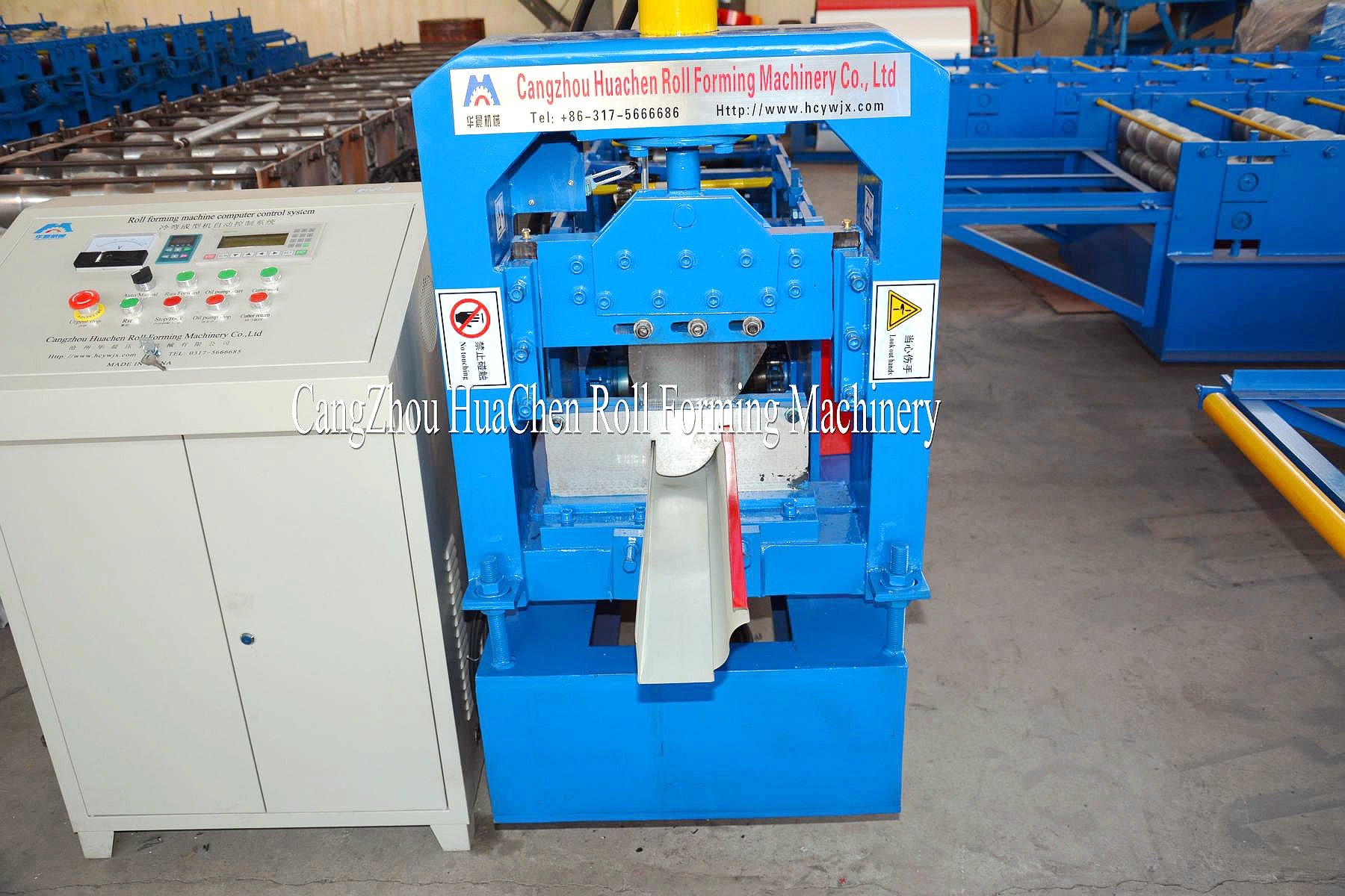 Rain Water Cr12 Gutter Roll Forming Machine , Steel Sheet Bending Machine