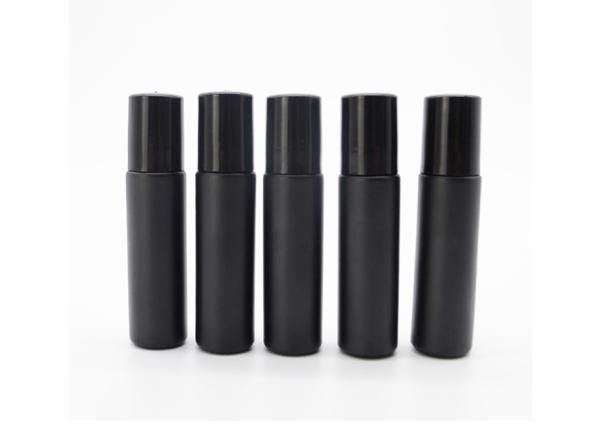 Black Color Empty Perfume Roller Bottles 5ml -10ml For Cosmetic / Eye Cream