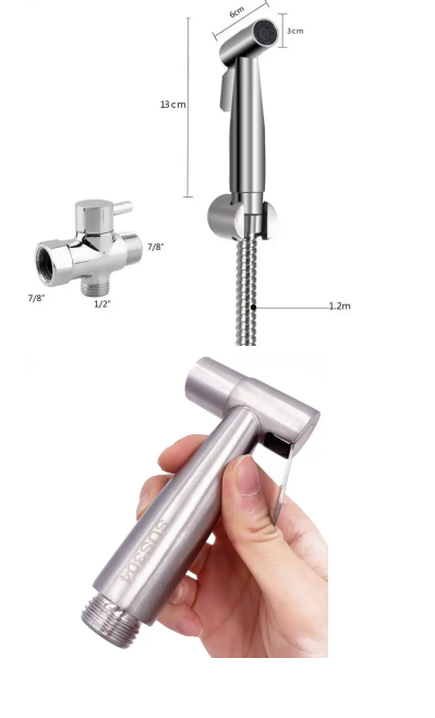 Light Grey Plastic Bidet Sprayer Direct Sale Bathroom Accessory
