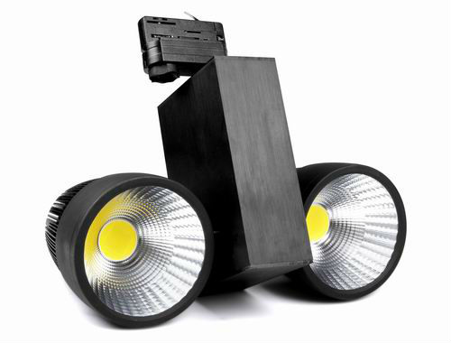 TIWIN Top Quality High CRI High Power Black Commercial 52W COB Gallery LED track lighting 50w for Stores,