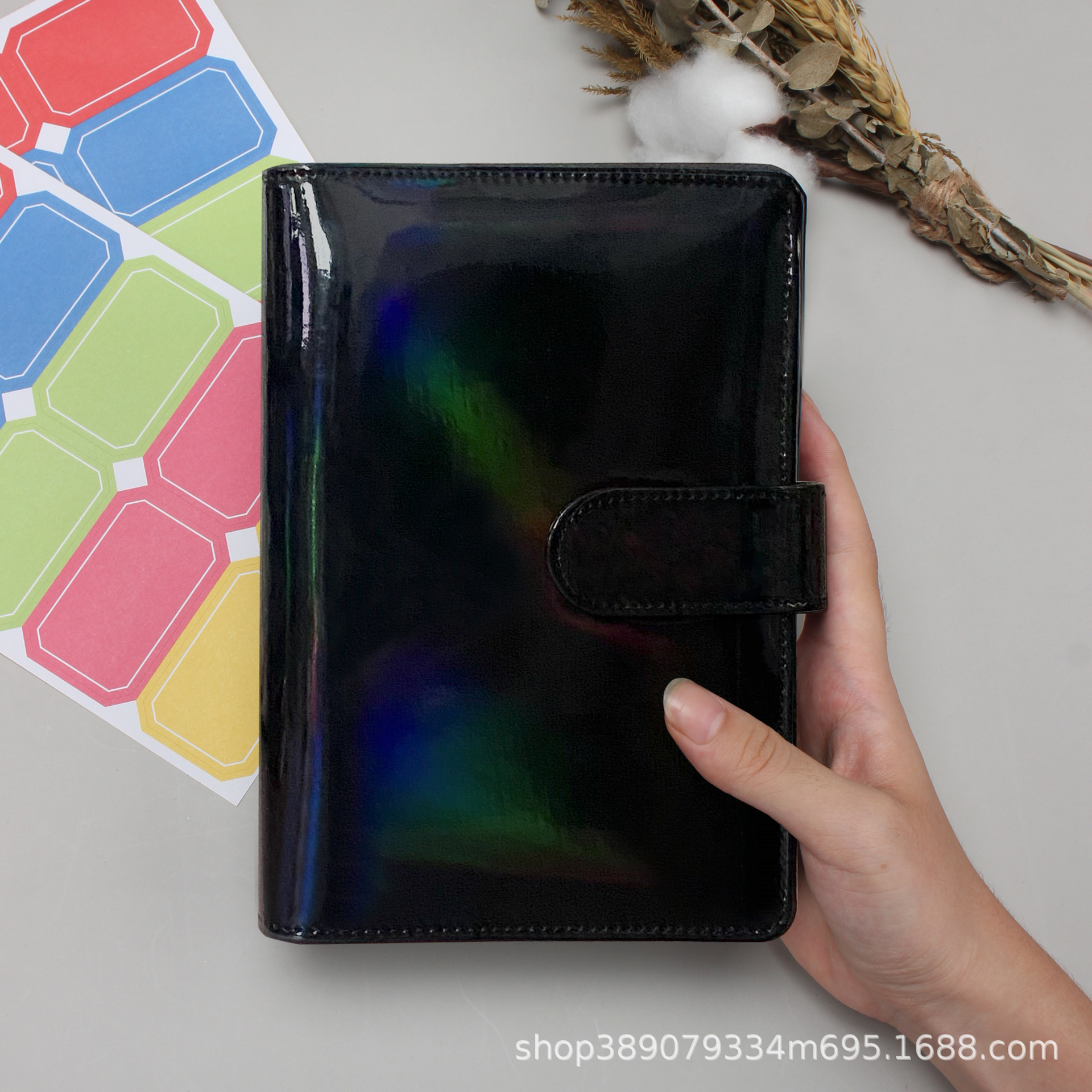 Gift A6 PU Leather Notebook Custom Logo Hardcover Diary Organizer Journal Cover Gift