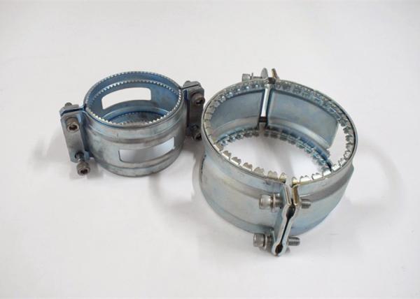 Strong High Pressure Galvanized Pipe Clamp Type A - Hoop Drive Inner Black