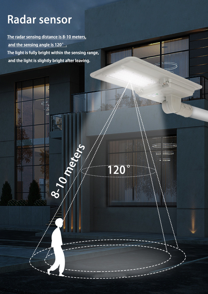 Waterproof All In One Solar Street Lights Luminaires With Die Casting Aluminum Housing