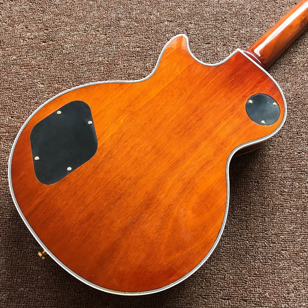 New custom Electric guitar Hot Selling Map transparent brown Custom Electric Guitar 6 Strings Guitars