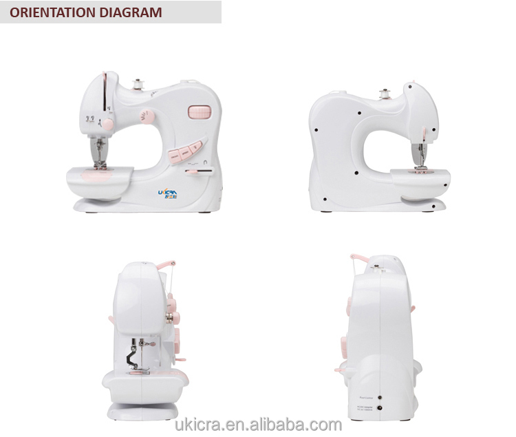 ABS Metal Household Sewing Machine with Dual Speed and Power Supply User-Friendly