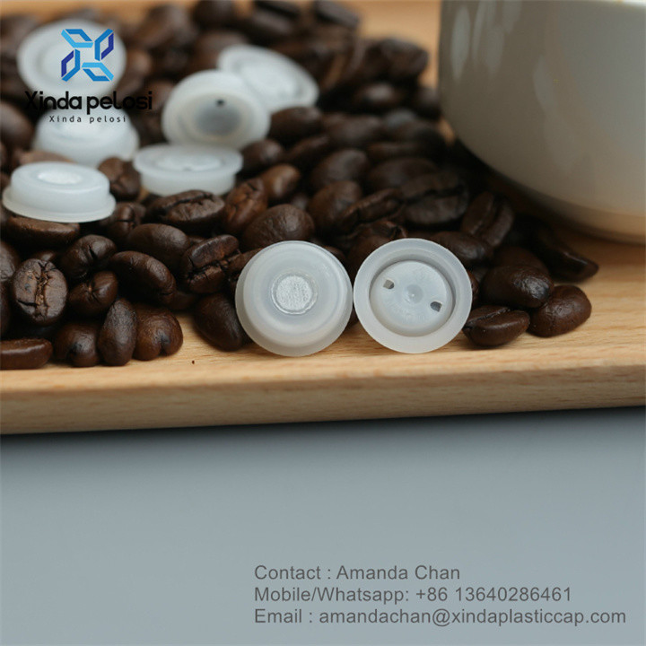 Small Plastic HDPE Coffee One Way Gas Exhaust Valve For Food Bag Packaging