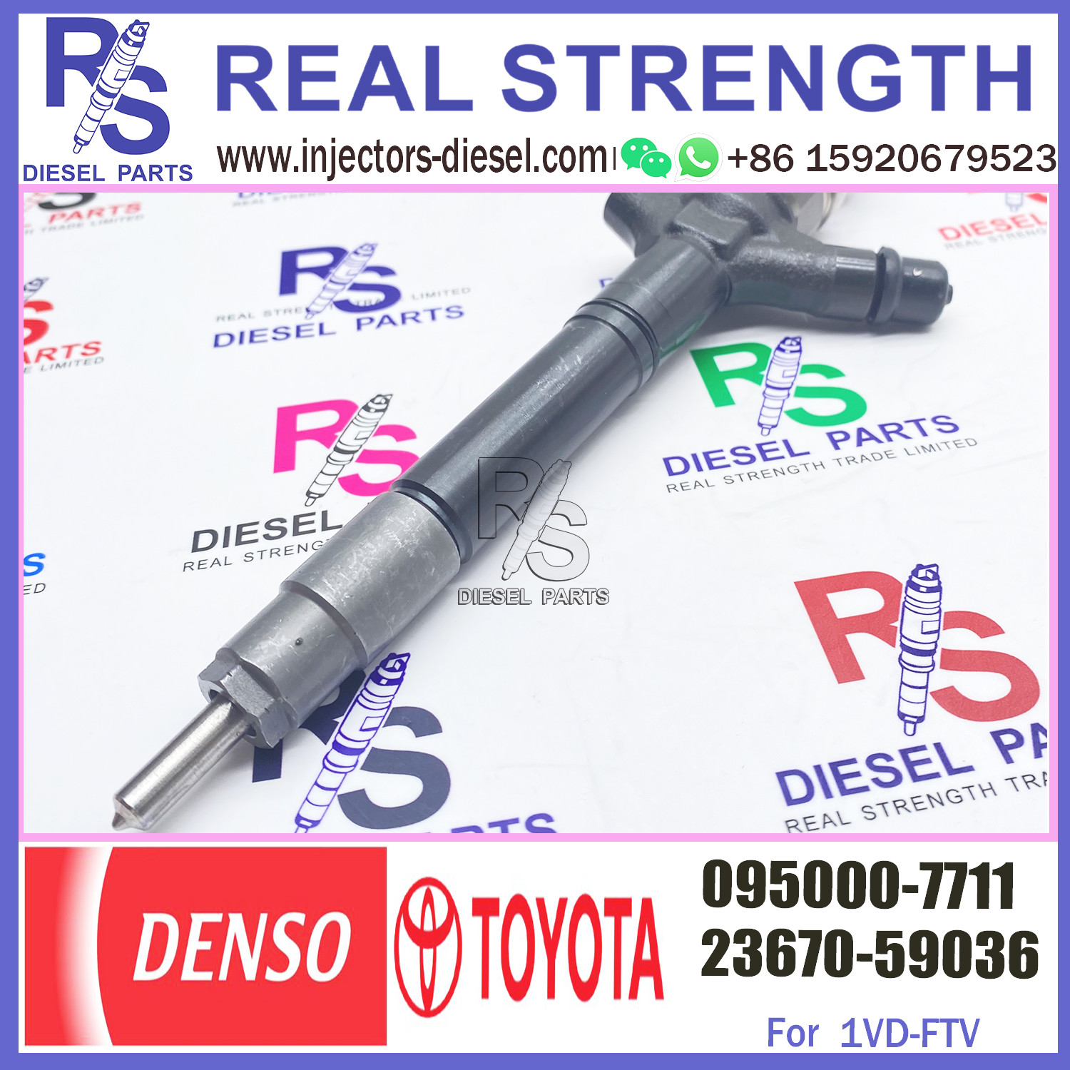 Diesel Common Rail Injector 23670-59035 095000-7711 For Land Cruiser 1VD-FTV