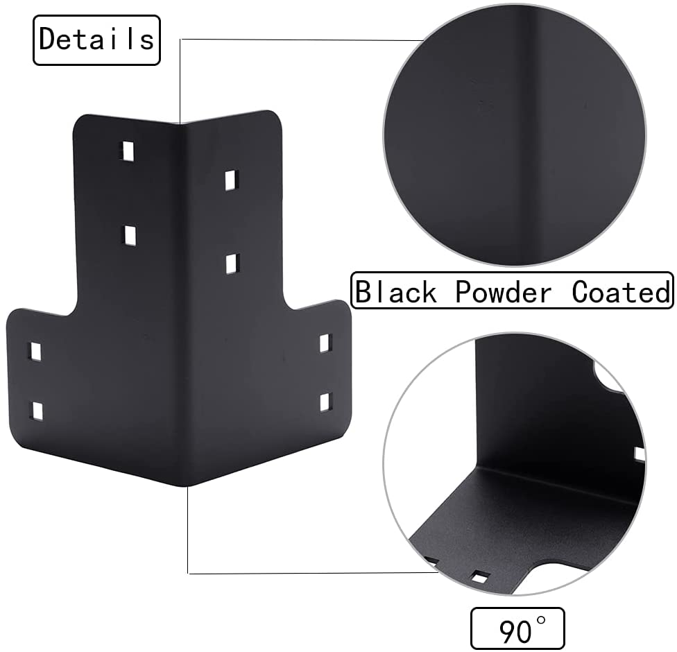 Joint Fastener For Desk Edge Box Wood Beam Silver Workbench Brackets Kit with Screws
