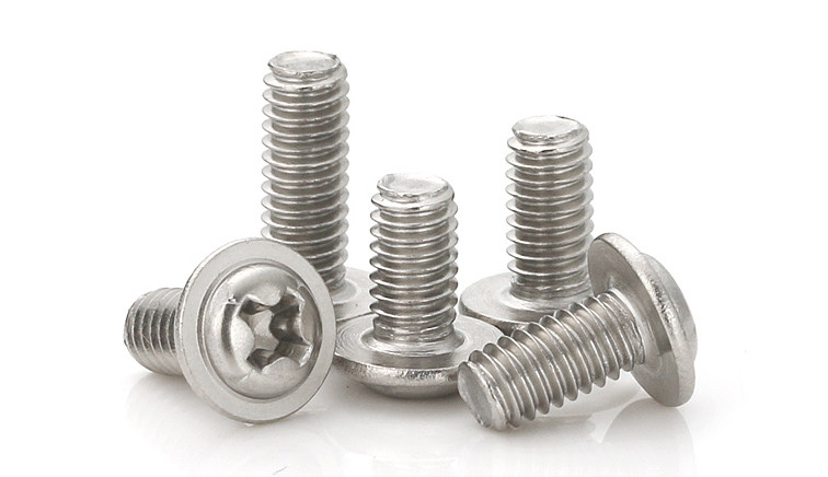 Phillips Stainless Steel Machine Screws , Flanged Button Head Screw ISO9001 Approved