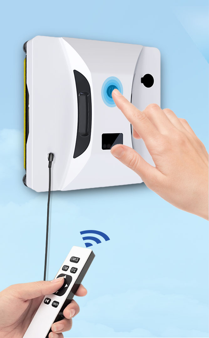 3 Mode Window Cleaning Robot 65 DB Automatic Noise Water Spray Window Cleaner