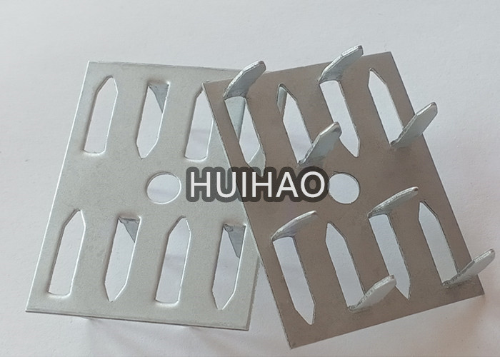 Stainless steel 8-prong impaling clips for fiberglass acoustical panels