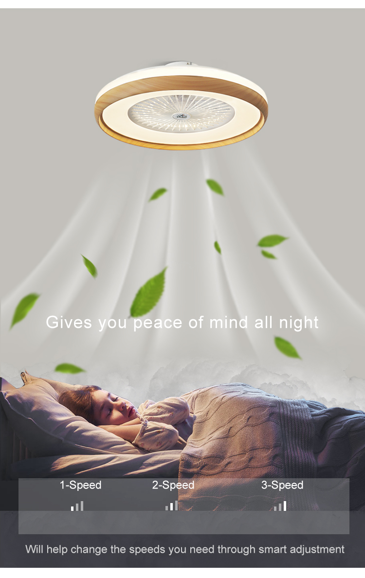 3000-6000k LED Ceiling Fan for Bedroom CB Certified and Mountable on Ceiling Box