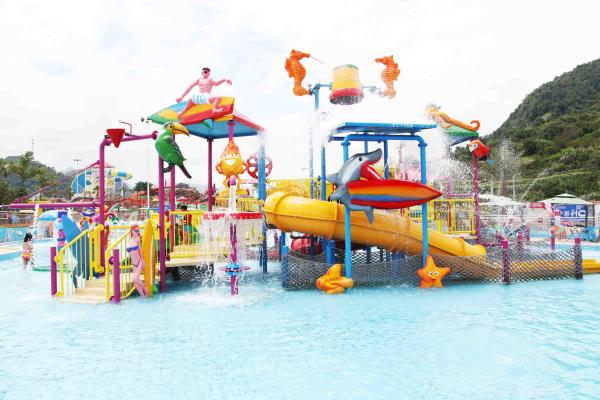 Outdoor Commercial Safe Fiberglass Kids' Water Playground Water House for Aqua