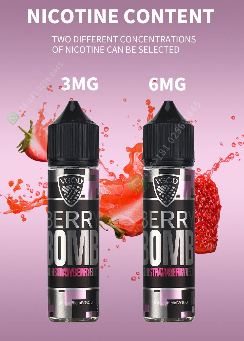Vgod E Cigarette Vaping Liquid 100% Natural Ingredients E-Juice For Vaporizer