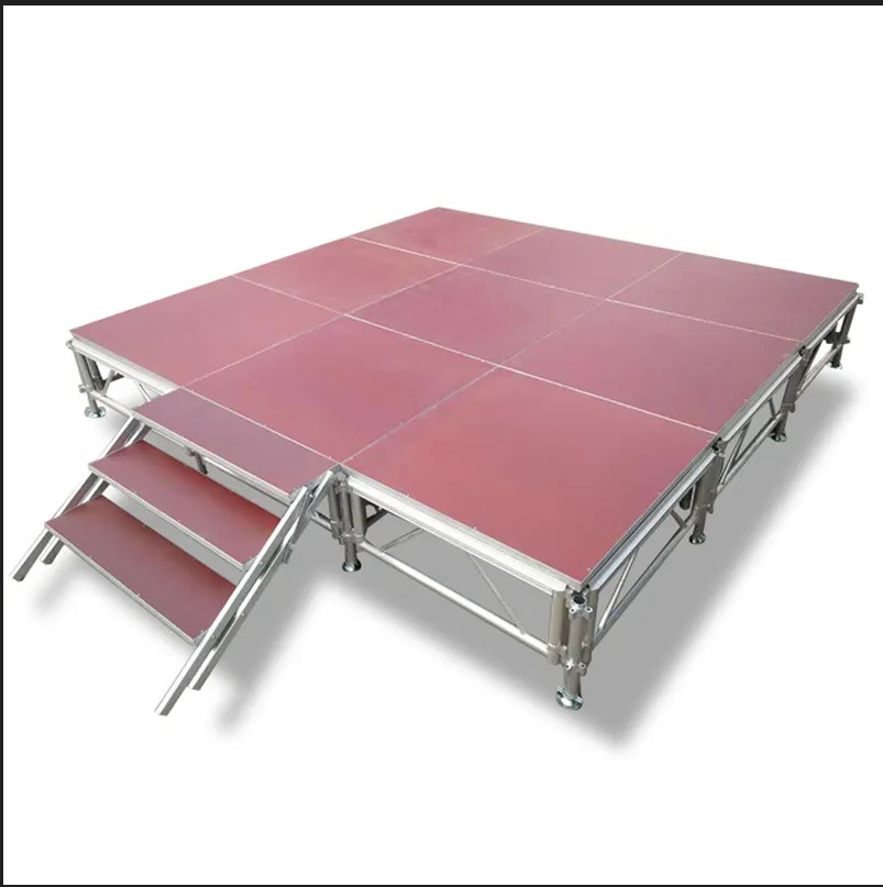 3 Floors GF Truss 1.22*1.22m Mobile Aluminum Floor Truss With Adjustable Legs