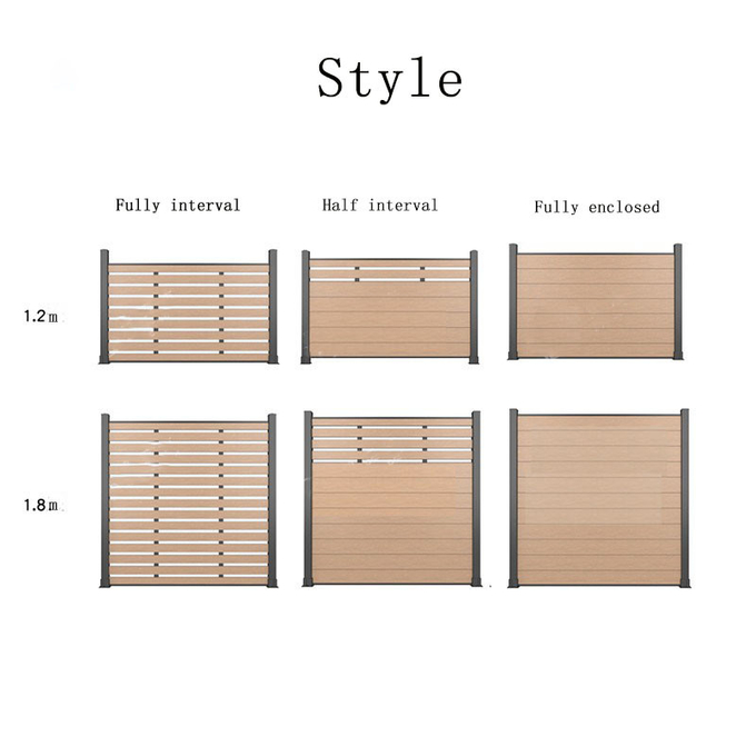 Dark Gray Wood Plastic Composite Panel Outside Courtyard Pergola Board Partition 170x24mm