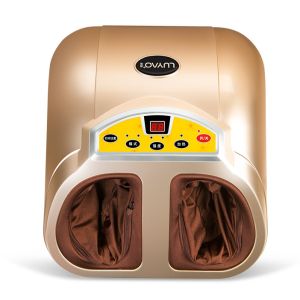 Enjoyable Family Using Shiatsu Foot Massager With Convenient LCD Screen