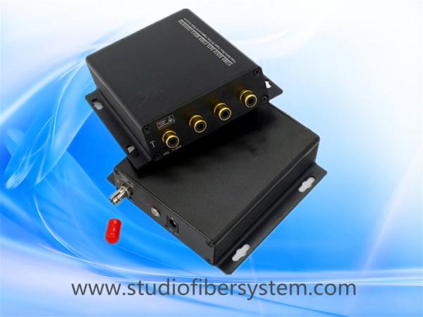 2CH stereo audio fiber converters with RCA interface for 2CH digitally encoded