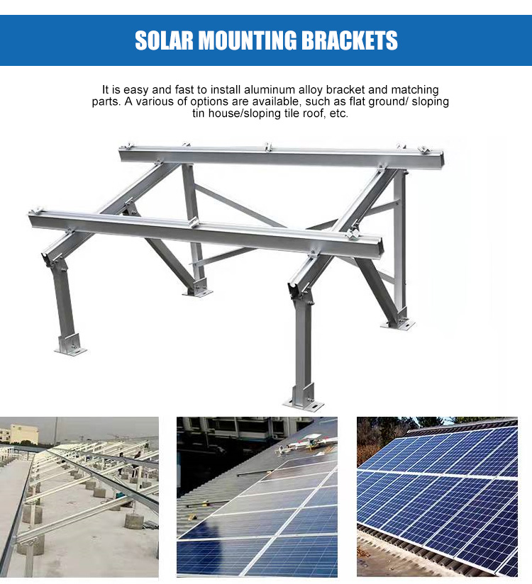 Overloads 10kw Hybrid Solar Inverter Ground Mounting Solar Power System For Home