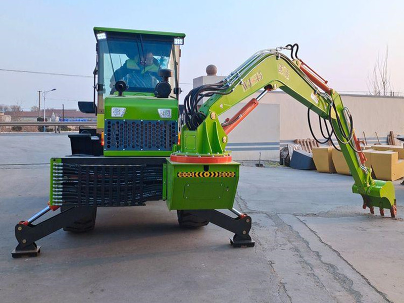 6.5ton Multifunction 4x4 Elite machinery backhoe loader with auger