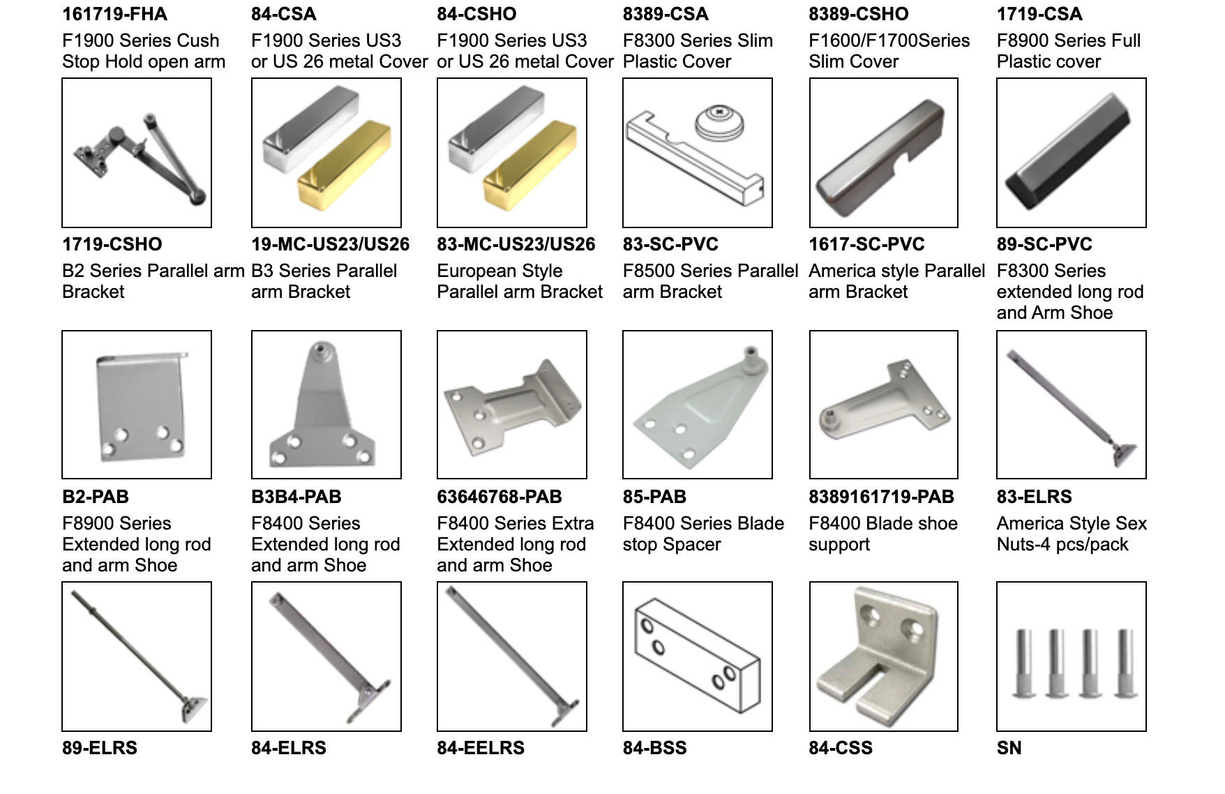 Heavy Duty Hydraulic Sliding Door Closer Accessories Cush Stop Arm