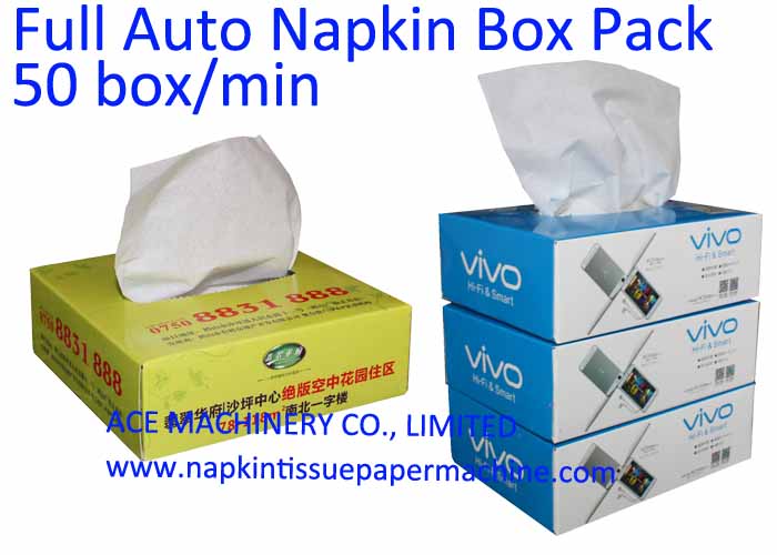 tissue napkin box automatic packing machine