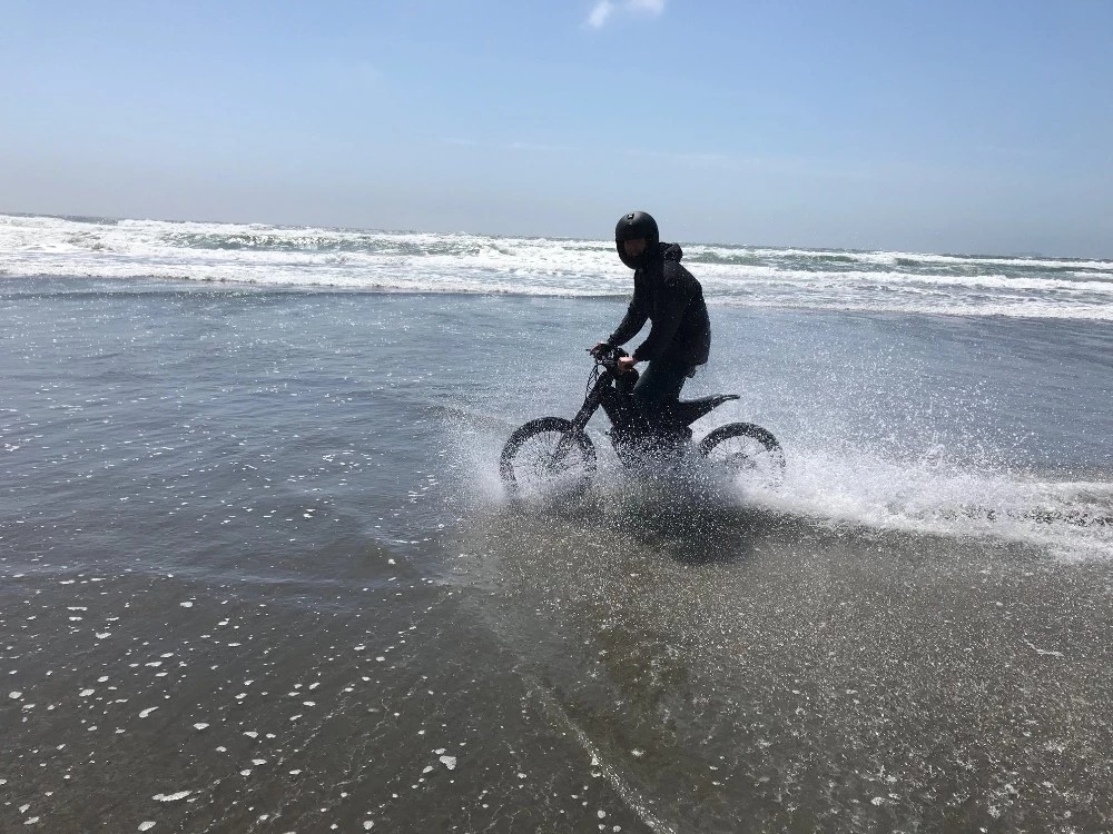 8000W Powerful Electric Bicycle , Fully Suspended Mountain Bike With 750C Color Display