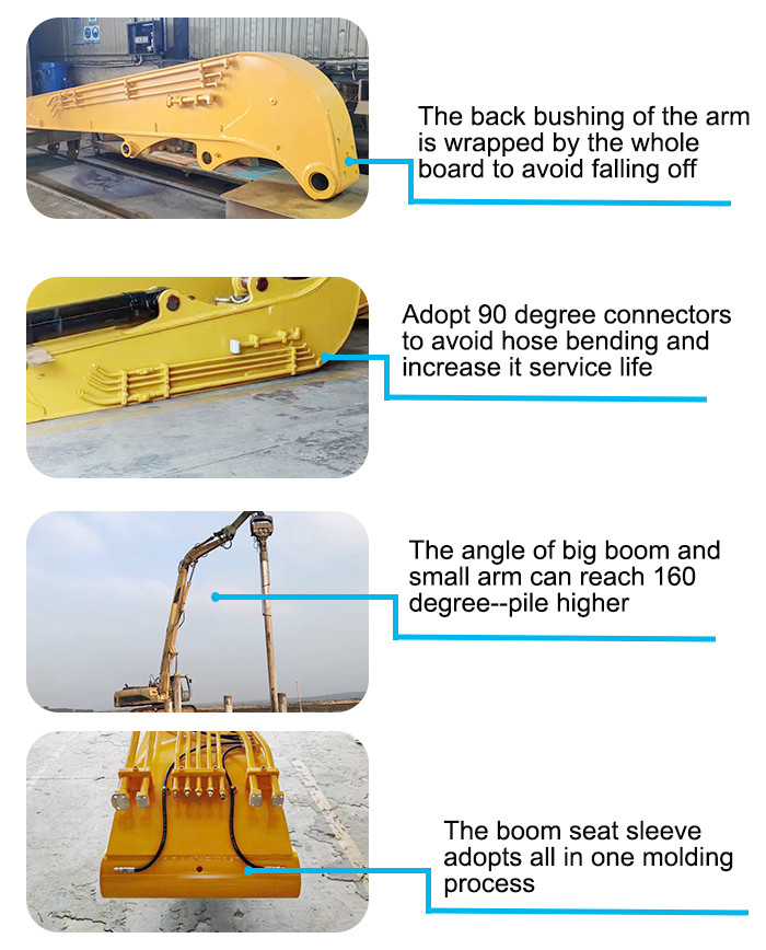 Excavator piling arm pile higher high effective for 20ton excavator