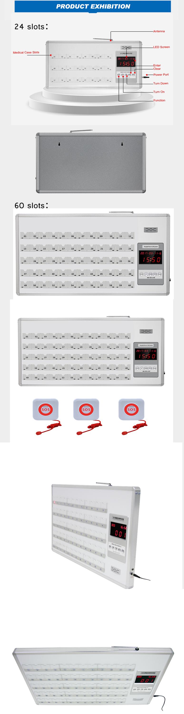 Best price hospital ward equipment Aluminium alloy 24 slots board receiver with voice broadcast
