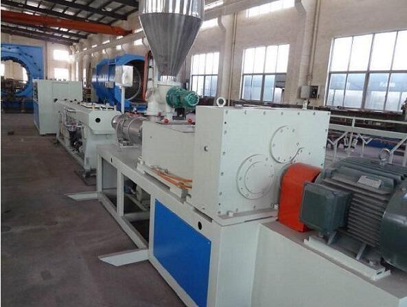 Hydraulic Protective Sleeve Plastic Extrusion Line , Sprial Hose Warp Pe Pipe