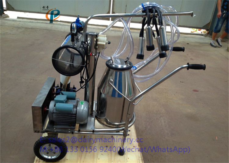 HL-JN01 Single Bucket Cow Portable Milking Machine with Trolly , 220V -50Hz voltage