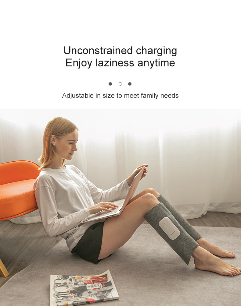2200mAh Wireless Air Compression Leg Massager For Lymphedema