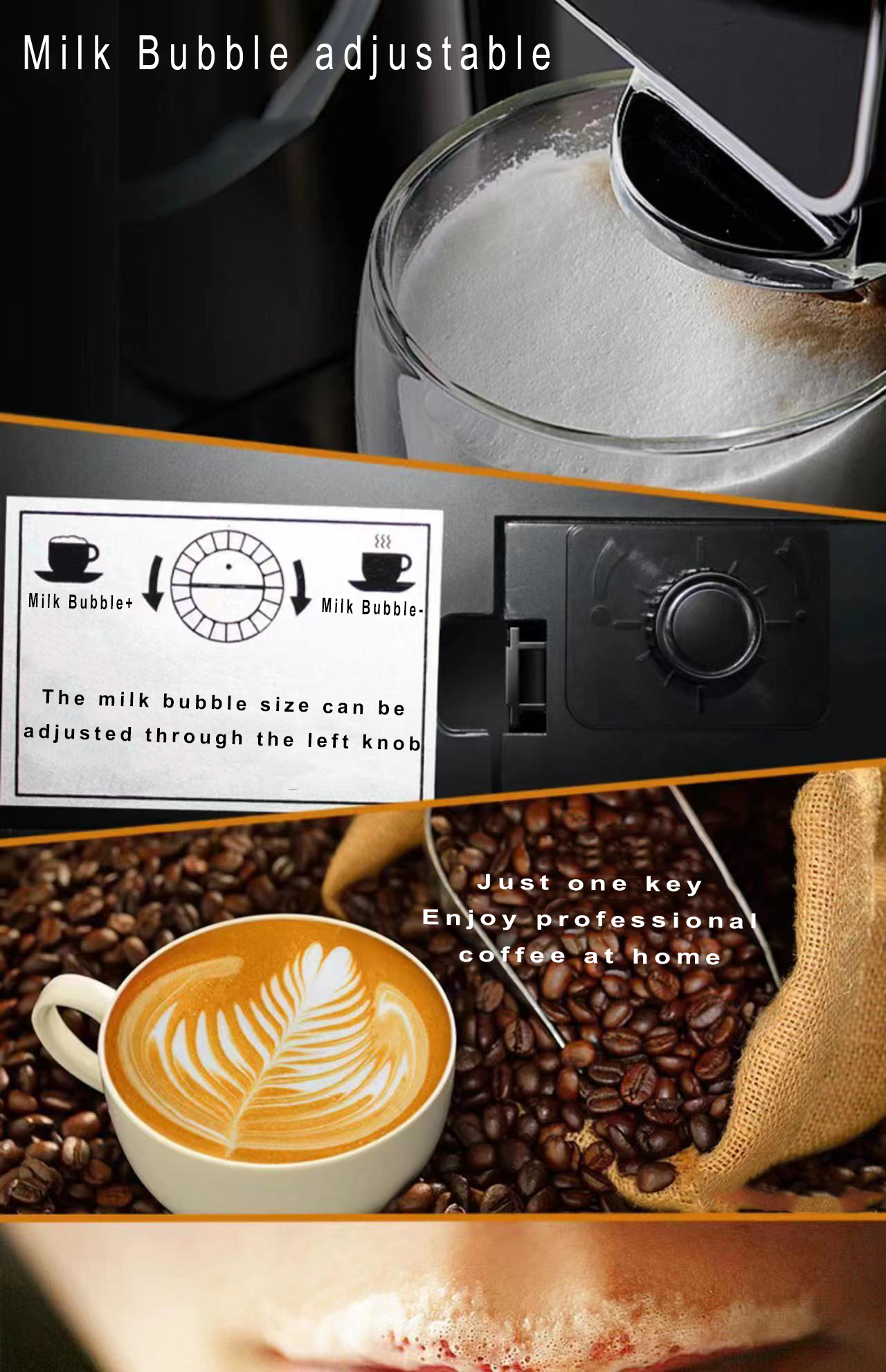 220V Voltage Home Espresso Coffee Maker with Automatic Power and Stainless Steel Tank