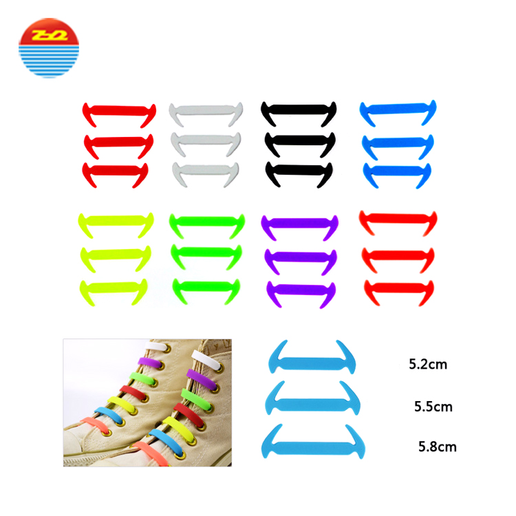 Grass Hook Creative Lazy Silicone Gifts No Tie Flat Custom Printed Elastic Shoelaces