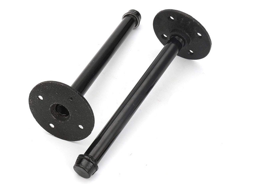 E Coated Industrial Pipe Fitting Wall Shelf , NPT / BSPT Thread Toilet Paper Holder