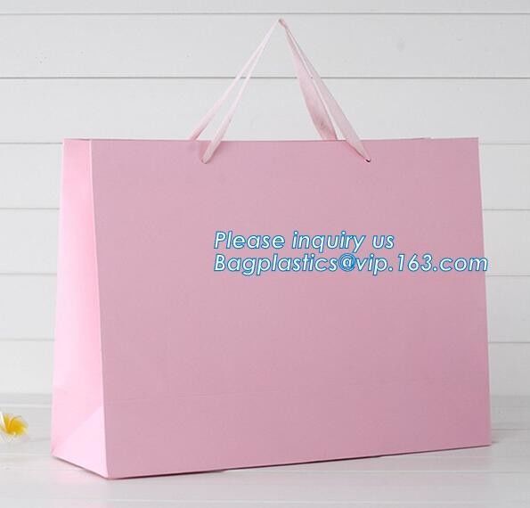 Luxury paper bags with handles Different Sizes,250gsm art paper shopping carrier bag custom printing with handle rope