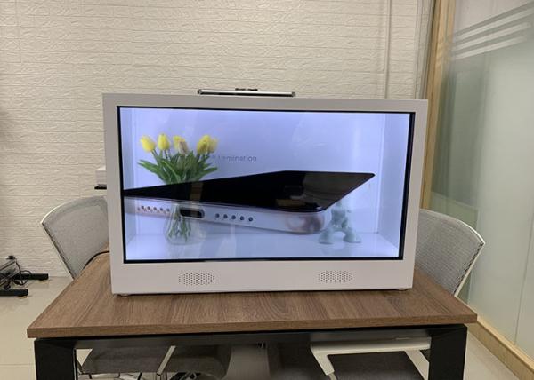 75 Inch Transparent LCD Showcase Jewelry Museum Exhibition 3D Hologram Pyramid