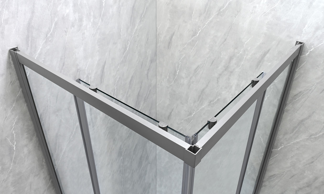 Sliding Opening European Shower Enclosure With Alum Frame And 5/6mm Tempered Glass