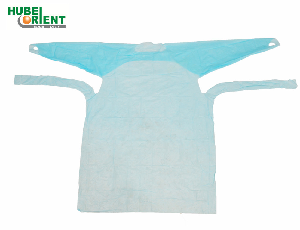 Free Size Long Sleeves Disposable CPE Gown For Personal Healthcare