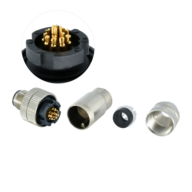 3 Pin 4 Pin M12 Waterproof Connector A B D Coding Male Female Plastic IP67 IP68
