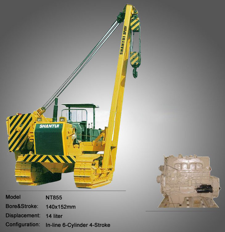 High - Drive Hydraulic Tractor Pipe Layer Shantui SP25Y 25T Crawler Pipelayer 120KW