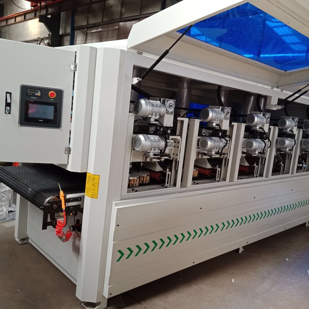 UV line wood door brush sanding machine KC1000-8SD
