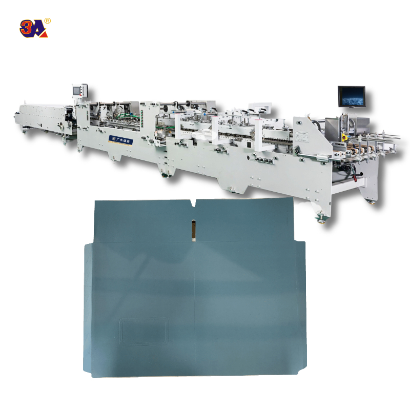 Carton Folding Gluing Semi Automatic Folder Gluer Machine For Box Pasting Machine 380V3P