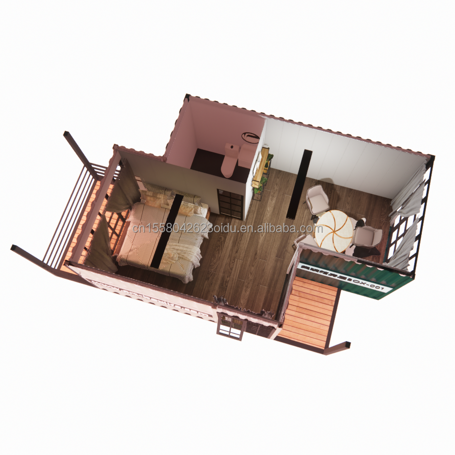 Customized Color Modern Fast Build Modular Prefab House Hotel Container Homes With Bathroom And Kitchen for Hotels