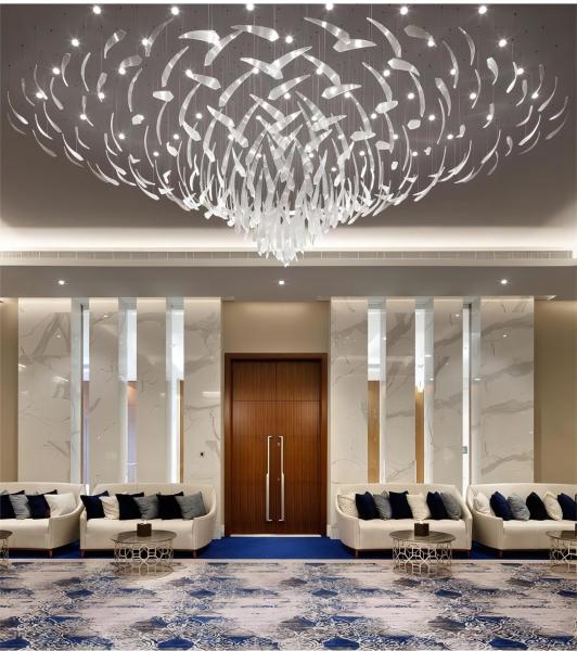 Large Scale Commercial Chandeliers Luxury Glass Chandelier For Conference